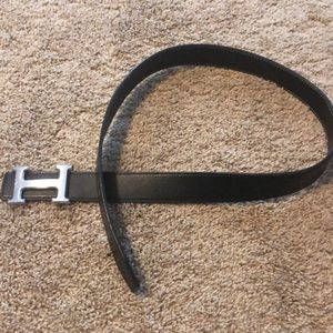 Black Hermès Belt